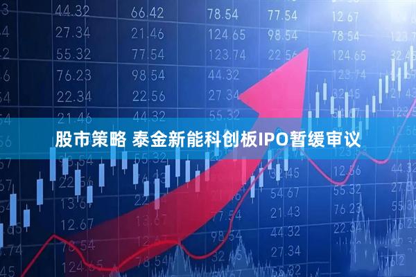股市策略 泰金新能科创板IPO暂缓审议